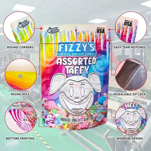 Bolsa de Plástico Transparente con Cierre Hermético para Envasar Nueces, Galletas y Otros Snacks, Grado Alimenticio, Resistente a la Humedad, Doypack - Product Image 2