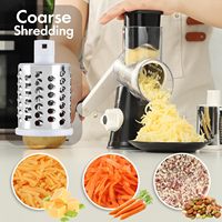 Nouvelle Mandoline en Plastique Sans BPA 2022, Coupe-Fruits Manuel, Râpe à Carottes, Râpe à Pommes de Terre, Hachoir à Légumes pour Cuisine