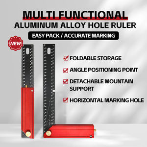 Qualité travail du bois personnalisé étanche pliable trou règle multifonctionnelle en alliage d'aluminium pliable trou règle - Product Image 5