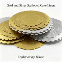 Lebensmittelechte Backpapier-Matten Gold/Silber Matt-Finish 3mm Dick Einweg Umweltfreundlich Hochwertig Großhandel Valentinstag