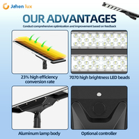 Lampe solaire tout-en-un pour rue, lampe LED intégrée en aluminium, IP66 étanche, haute puissance, éclairage solaire extérieur