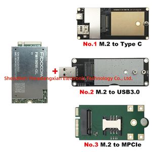 Fibocom FM190W-GL FM190-GL <span class=keywords><strong>M</strong></span>.2 Mmwave Globale 5G Module Sub-6GHz Fm 190W Met Accessoires, <span class=keywords><strong>M</strong></span>.2 Naar Usb3.0/Typec/Minipcie Adapter - Product Image 5