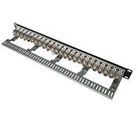 Panel de Conexiones Modular RJ45 CAT7 de 19 Pulgadas y 1U Personalizable con 24 Conectores Keystone CAT7 sin Herramientas para Sistemas de Cableado de Red