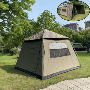 Factory Price High-End Cotton <b>Canvas</b> Tent with Aluminum Automatic <b>Frame</b> Multi-Functional Screen Canopy Camping Tent - Product Image 1