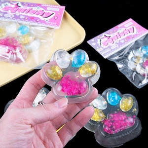 Hot-Selling High-Value Crystal Squeeze Toy Cross-Border Glitter Aurora Cat Paw Flashing Plastic Dumpling Stress Relief Unisex 14 - Product Image 4
