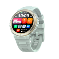 Reloj Inteligente K73 Redondo AMOLED de 340 mAh con Carátulas Personalizables, Aplicación Fitcloudpro, Medición de Temperatura y Presión, Pulsera Inteligente Deportiva