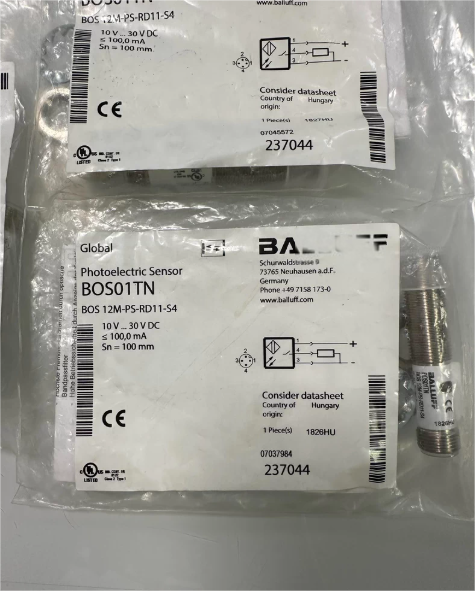 BOS 12M-PS-RD12-S4 BOS 12M-PO-RD12-S4  Inductive Type Transducer Threaded Cylindrical Sensor
