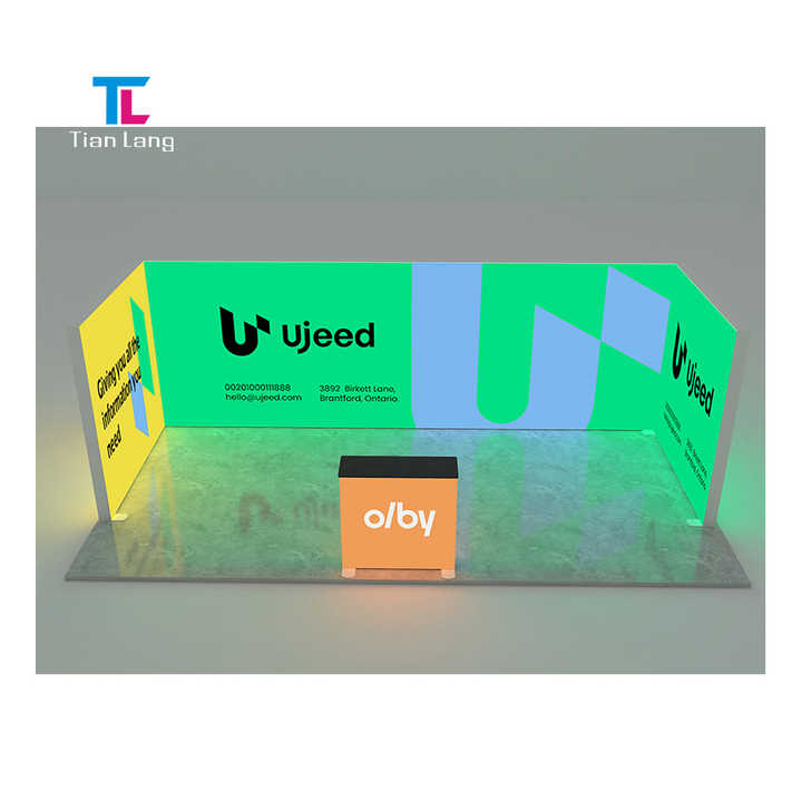 Modular Fabric Frame LED Light Box Displays Rectangle Shape 3*3M for Trade Show Exhibition