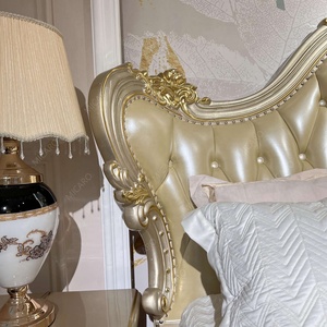 Đồ Nội Thất Gia Đình Thiết Kế Mới Bộ Phòng Ngủ Bằng Gỗ Sâm Banh Phong Cách Pháp Với Hai Bàn Cạnh Giường Ngủ - Product Image 4