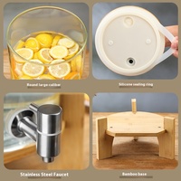 Chope à bière en verre résistant aux hautes températures écologique Design moderne micro-ondes lave-vaisselle grande capacité robinet ménage
