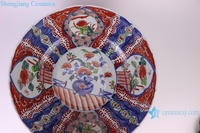 RZQF19 Gaya Imari Warna-warni Dilukis Tangan Keramik Mangkuk Besar