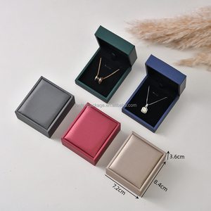 Caja de Embalaje de Joyería de Piel Sintética de Lujo con Logotipo Personalizado a Precio de Fábrica, para Anillos, Pulseras, Collares, Colgantes y Pendientes de Terciopelo FENFEN LASI - Product Image 3