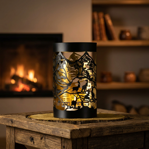 Decorative Metal Candle Holder <b>Lantern</b> with Wildlife Cutout Design <b>Tea</b> <b>Light</b> Holder Home Decor Tabletop Ambient <b>Lantern</b> - Product Image 4