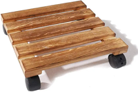Support de plante en bois avec roues support de plante en bois support de fleur