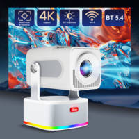 Projecteur LED ZOKU HCS350PLUS, le plus récent, compatible 4K, nouvelle fonction quatre-en-un, karaoké, Android 14, jeu, deux haut-parleurs de 5 watts, Full HD
