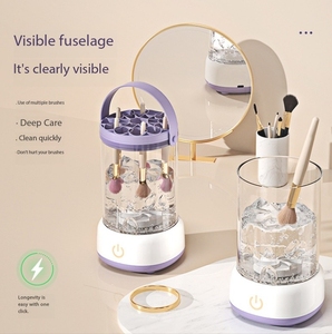 Limpiador de Brochas de Maquillaje Eléctrico USB 2 en 1, Lavador de Brochas Automático de Secado Rápido con Soporte de Secado, Herramienta de Limpieza - Product Image 4