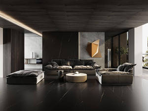 Hiện đại 900x1800 chống trượt nonslip carreaux Grande taille Đen Đá Cẩm Thạch mộc mạc tráng men gạch lát sàn cho phòng khách - Product Image 4