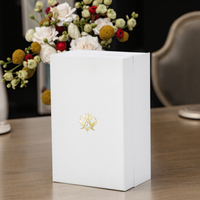 Boîte cadeau personnalisée de présentation de parfum cosmétique de luxe par stratification brillante et design à la mode