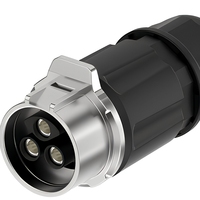 Connecteur de câble circulaire étanche IP68 LP28 2/3 P 50A, prise mâle et bornes femelles pour l'alimentation