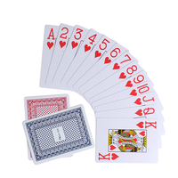 6.3*8.8cm En Gros Pas Cher Bleu et Rouge Couleur Texas Hold'em À Jouer En Plastique Carte De Poker