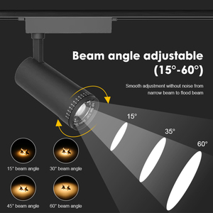 EZELED 2024 Offre Spéciale de bijoux d'hôtel d'intérieur anti-éblouissement de haute qualité économie d'énergie 10w 15w 20w 24w éclairage mené zoomable de rail - Product Image 2