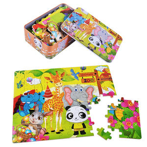 Personalizzato 100 pezzi scatola di ferro rilegatura puzzle giocattoli educativi in età prescolare mondo animale illuminazione per bambini 3 anni in su - Product Image 5