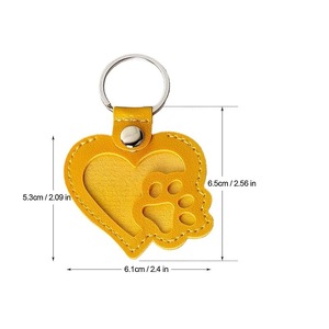 Llavero con clip para guardar pelo de mascotas, de cuero, transfronterizo, con forma de corazón, para pelo de gato y perro, regalo, moneda conmemorativa - Product Image 5