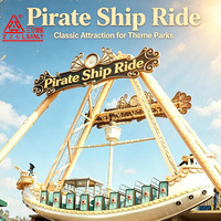 Manège de parc d'attractions Zhengzhou Sanly Luna : Grand bateau pirate Viking à bascule pour 24/36 places, équipement d'amusement extérieur à vendre