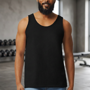 Cheap Price High Quality <b>Knitted</b> Casual Cotton/Polyester Breathable Eco-Friendly Fitness Gym Waffle <b>Tank</b> <b>Tops</b> <b>Men</b> Sleeveless - Product Image 2