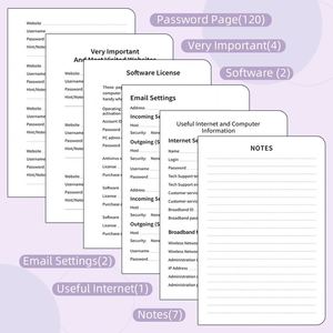 Libreta de Notas con Contraseña en Inglés, Agenda Personalizada Creativa y Moderna, Regalo con Cubierta de PU, 100 Hojas, Tamaño A6 - Product Image 3