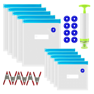 Sacchetti <span class=keywords><strong>Sottovuoto</strong></span> <span class=keywords><strong>Riutilizzabili</strong></span> per Alimenti, per Conservazione di Carne, Latte, Gelatine, Gomme da Masticare, con Valvola d'Aria - Product Image 3