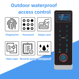 Thông minh khóa vân tay kiểm soát truy cập màn hình OLED tuya App RFID <span class=keywords><strong>Wifi</strong></span> chuông cửa Bàn phím không thấm nước an ninh điện thoại thông minh - Product Image 3