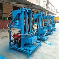 Pequeña Plataforma de Perforación de Pozos de Agua con Motor Diésel, Máquina Portátil de Perforación de Pozos Profundos para Granjas y Pueblos Europeos