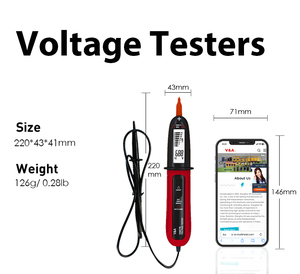 Testeur de tension numérique VA6817B, stylo détecteur de tension avec écran LCD, indication AC/DC, CAT III 1000V - Product Image 3