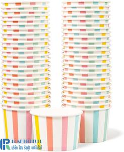 Gobelets à glace en papier compostable PLA Logo personnalisé Biodégradable 6oz-32oz Gobelets en papier à base de pâte de bois Gobelets à paroi simple pour yaourt glacé - Product Image 1