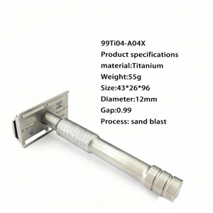 <span class=keywords><strong>Rasoio</strong></span> di Sicurezza in Titanio Personalizzato per <span class=keywords><strong>Uomo</strong></span>, Manico per Barbiere, <span class=keywords><strong>Depilazione</strong></span> Femminile - Product Image 1