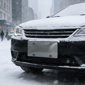 Lot de 2 caches-plaques <span class=keywords><strong>d</strong></span>'<span class=keywords><strong>immatriculation</strong></span> incurvés transparents/fumés pour voiture, conformes aux normes américaines - Product Image 6