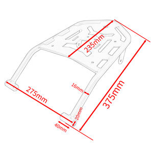 Portaequipajes para motocicleta XXUN, soporte trasero para Honda CRF250 Rally 2017 2018 2019 2020 <span class=keywords><strong>CRF300L</strong></span> Rally 2021 2022 <span class=keywords><strong>2023</strong></span> 2024 - Product Image 6