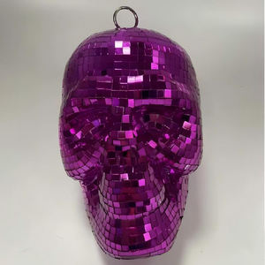 عظم هالويون ، مرآة جمجمة إبداعية ، عاكس زجاجي ، ديكور هالويون ، متجر هالويون - Product Image 1