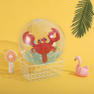 Pelotas de playa inflables con diseños de unicornio, flamenco, sandía y kiwi para uso en interiores y exteriores, juguete unisex de material PVC. - Product Image 3