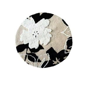 French Cream Style Round Carpet High-End Flocked Bedroom Rug Non-Slip <b>Mat</b> for Living Room Coffee <b>Table</b> <b>Dressing</b> <b>Table</b> - Product Image 4