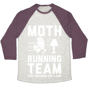 T-shirt de baseball unisexe en tissu mélangé Moth Running Team - Product Image 3