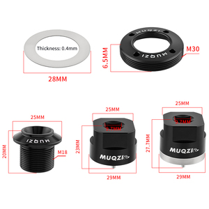 MUQZI Cubierta de biela de bicicleta Herramienta de reparación de biela de ciclismo Tornillo de brazo de biela M18 para biela <span class=keywords><strong>Sram</strong></span> DUB - Product Image 3
