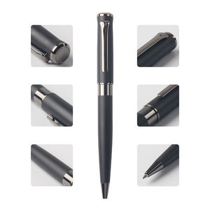 Stylos à bille en métal noir de luxe pour entreprise avec logo personnalisé, largeur d'écriture 1,0 mm, nouveau produit de qualité - Product Image 4