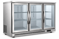 Refroidisseur d'air commercial pour cuisine, comptoir de travail en acier inoxydable à 3 portes pour restaurant