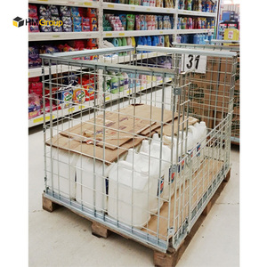 Euro tùy chỉnh nhiệm vụ trung bình Hàn đóng mở Stackable thép kim loại lưới lưu trữ <span class=keywords><strong>Pallet</strong></span> lồng - Product Image 1