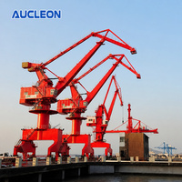 Grue portique mobile rotative sur rail de 15 tonnes, structure compacte, fabriquée en Chine, pour le chargement en quai