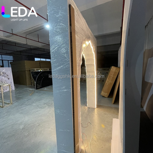 LEDA Led Acrylic Arch <b>Stand</b> Wedding <b>Backdrop</b> Led Light White Pvc Wave Shape Display Wall <b>Stand</b> Light Acrylic <b>Backdrop</b> Pvc 3D - Product Image 6
