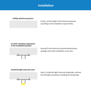 Profils en aluminium pour <span class=keywords><strong>bande</strong></span> LED 081, moulures linéaires LED pour <span class=keywords><strong>plafond</strong></span> en plaques de plâtre - Product Image 5