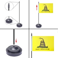 Mini bannières de bureau en plastique noir, avec logo personnalisé, pour décoration d'événements